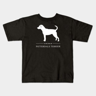 Patterdale Terrier White Silhouette Kids T-Shirt